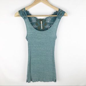 Free People We the Free Floral Lace Racerback XS